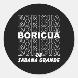 Boricua De Sabana Grande Puerto Rico Runder Aufkleber