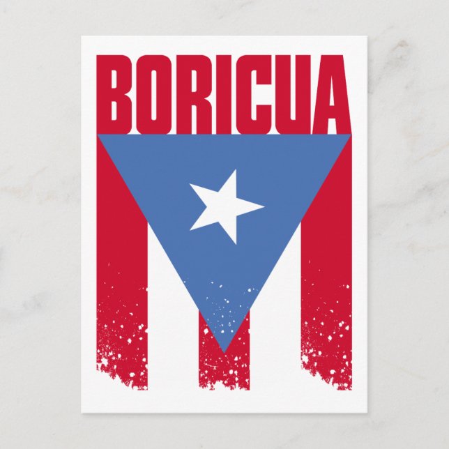 Boricua-Flagge Postkarte (Vorderseite)