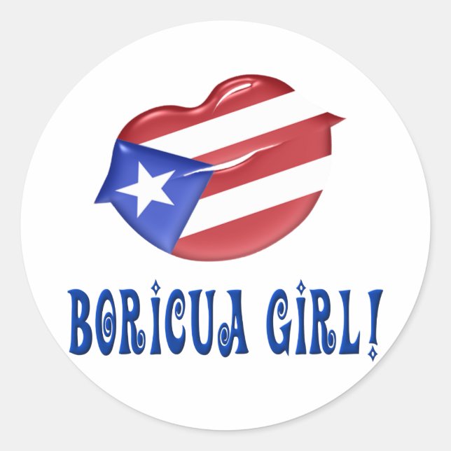 Boricua Girl Runder Aufkleber (Vorderseite)