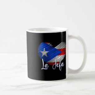 Boricua Jefa Puerto Rico Herzenfahne Boricua Mama  Kaffeetasse