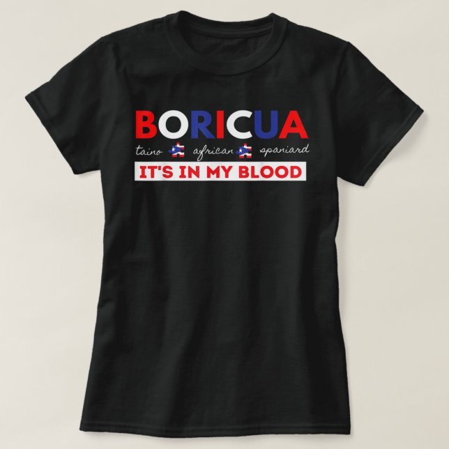 Boricua Puerto Rican Pride Wepa Taino Nuyorican Fl T-Shirt (Design vorne)
