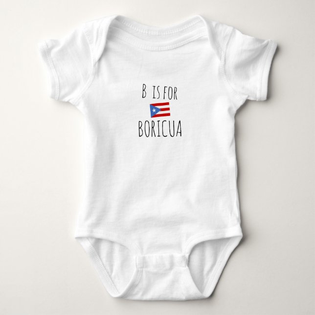 Boricua: Puerto- Ricoflagge Baby Strampler (Vorderseite)