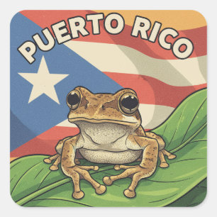 Boricua Quadratischer Aufkleber