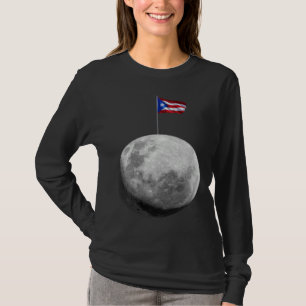 Boricua sogar auf dem Mond Puerto Ricos Flagge auf T-Shirt