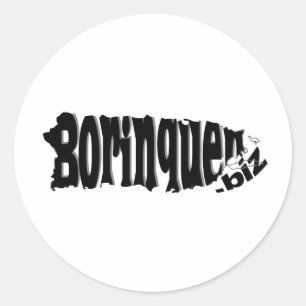 Borinquen.biz Logo Runder Aufkleber
