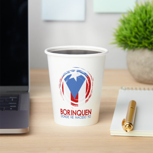 Borinquen, La Borinquena, Puerto Rico Paper Cup Pappbecher (InSitu)