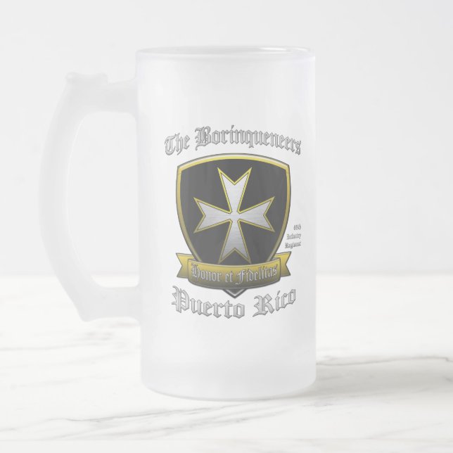 Borinqueneers Mattglas Bierglas (Links)