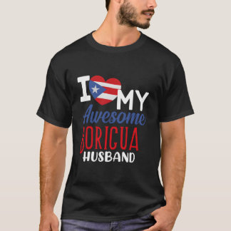 Boriqua puerto-ricanischer Ich liebe meinen großar T-Shirt