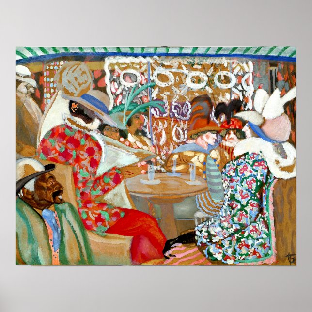 Boris Grigoriev - Parisian Cafe Poster (Vorne)