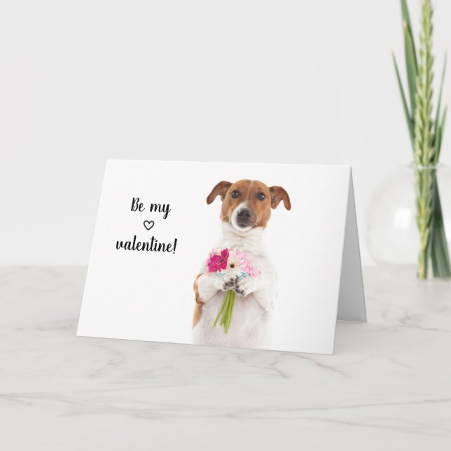 Boris - Jack Russell Terrier - Sei mein Valentine Karte (Vorderseite)