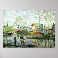 Boris Kustodiev Art: Frühling, Gemälde von Kustodi