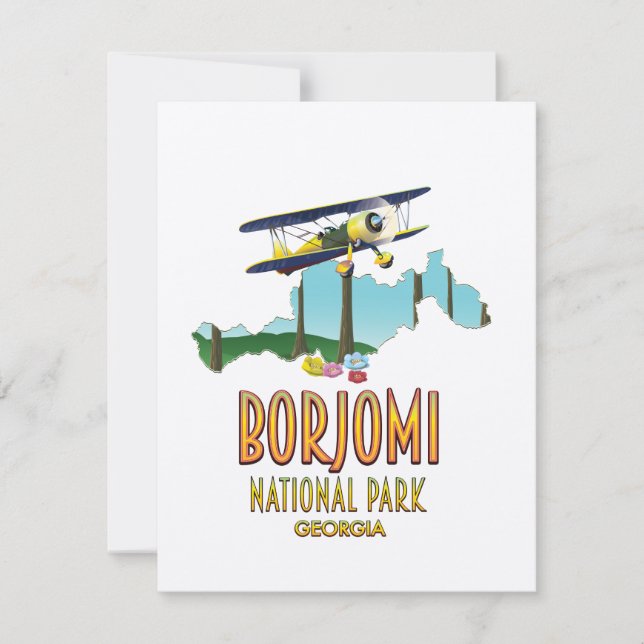 Borjomi Nationalpark Georgia Karte (Vorderseite)