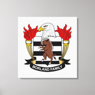 Borland-Familienwappen Leinwanddruck