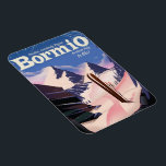 Bormio, Sondrio, Lombardei, Italien Skiposter. Magnet<br><div class="desc">Bormio,  Alpen Skigebiet Lombardei der Alpen in Norditalien.</div>