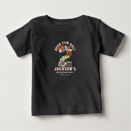 Born 2 Ball Sport Themed Boy 2nd Birthday Party Baby T-shirt