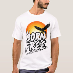 Born Free Eagle Grafik T-Shirt
