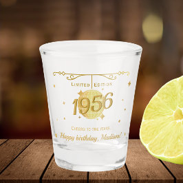 Born in 1956 70th birthday party drinks barware schnapsglas