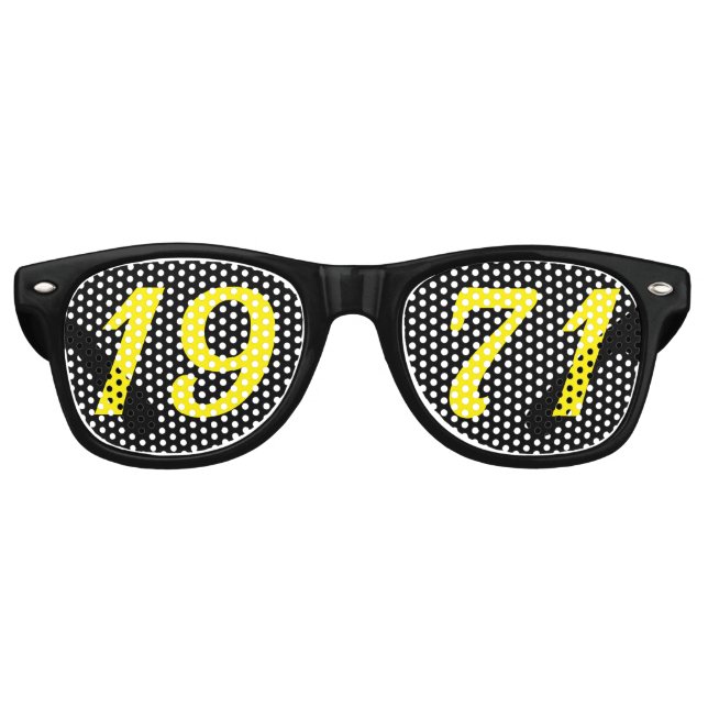 Born in 1971 55th birthday fun shades sunglasses partybrille (Vorderseite)