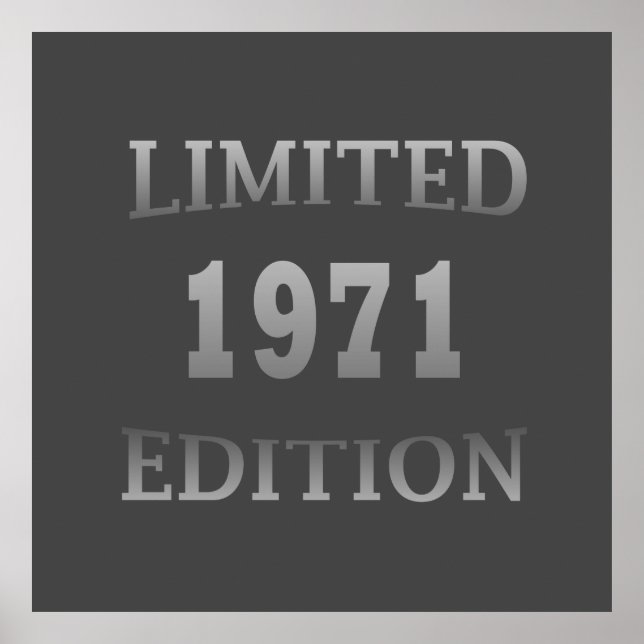 Born in 1971 limited edition birthday poster (Vorne)
