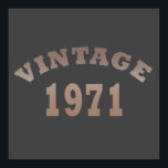 born in 1971 vintage birthday poster<br><div class="desc">You can add some originality to your wardrobe with this limited edition original modern birthday graphic design with awesome typography font lettering, it is a great gift idea for men, women, husband, wife girlfriend, and a boyfriend who will love this one-of-a-kind artwork. The best unique and funny holiday present for...</div>