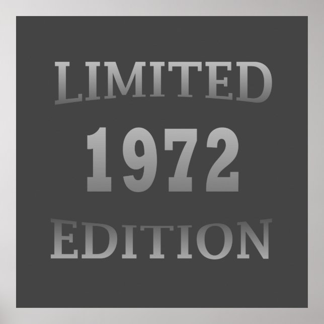 born in 1972 limited edition birthday poster (Vorne)