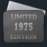 Born in 1975 birthday limited edition laptopschutzhülle<br><div class="desc">You can add some originality to your wardrobe with this original and modern birthday graphic design with awesome typography font lettering, it is a great gift idea for men, women, husband, wife girlfriend, and a boyfriend who will love this one-of-a-kind artwork. The best unique and funny holiday present for your...</div>