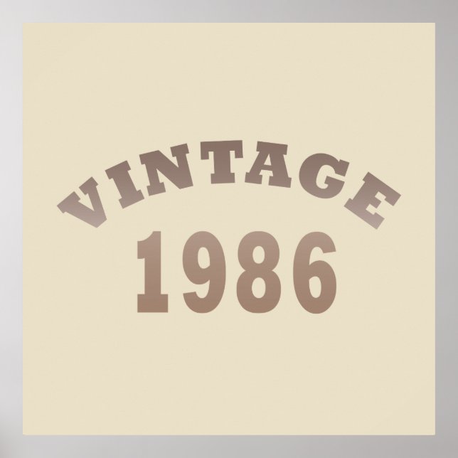 born in 1986 vintage birthday poster (Vorne)
