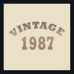 born in 1987 vintage birthday poster<br><div class="desc">You can add some originality to your wardrobe with this original and modern 1987 birthday graphic design with awesome color and typography font lettering, it is a great gift idea for men, women, husband, wife girlfriend, and a boyfriend who will love this one-of-a-kind artwork. The best unique and funny holiday...</div>