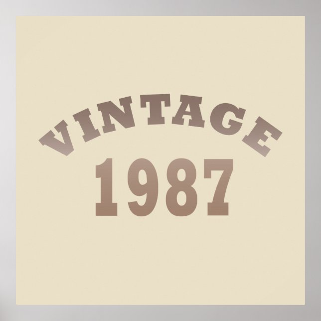 born in 1987 vintage birthday poster (Vorne)