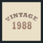 born in 1988 vintage birthday poster<br><div class="desc">You can add some originality to your wardrobe with this original and modern 1988 birthday graphic design with awesome color and typography font lettering, it is a great gift idea for men, women, husband, wife girlfriend, and a boyfriend who will love this one-of-a-kind artwork. The best unique and funny holiday...</div>
