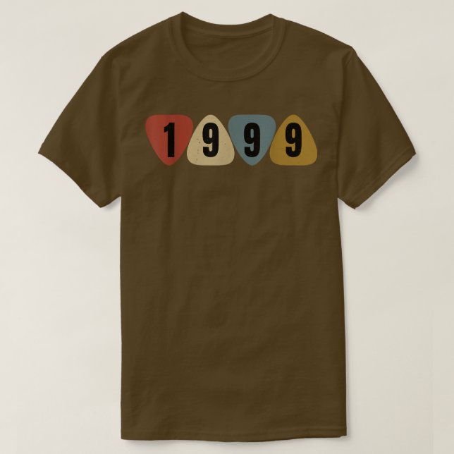 Born In 1999 Guitarist Guitar Pick Music Birthday  T-Shirt (Design vorne)