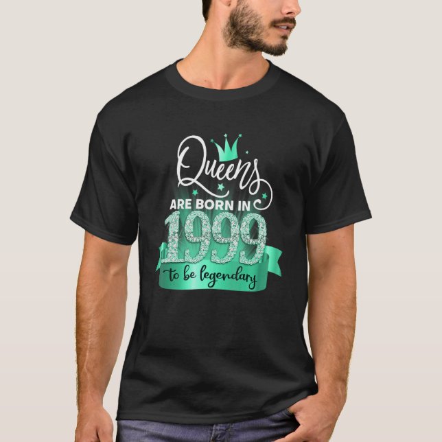 Born in 1999 I Black Turquoise Party Outfit & Acce T-Shirt (Vorderseite)