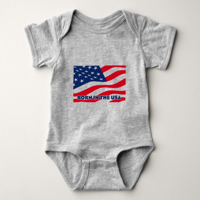 Born in the USA Baby Strampler (Vorderseite)