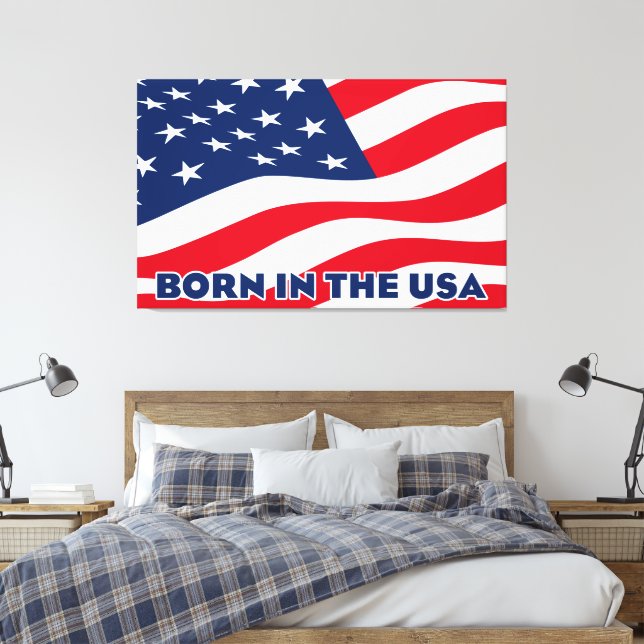 Born in the USA Leinwanddruck (Insitu (Schlafzimmer))