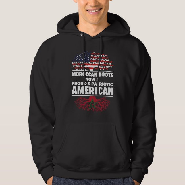 Born Moroccan Morocco American USA Citizenship Hoodie (Vorderseite)