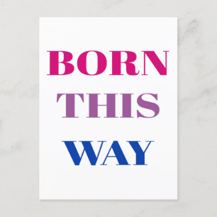Born this way - Bisexual Pride Postkarte
