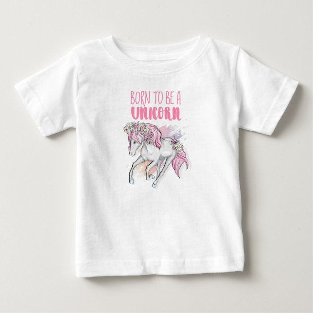 Born to be a unicorn baby t-shirt (Vorderseite)