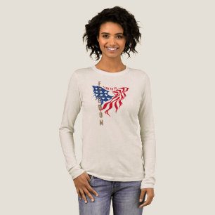 Born to Be Free Patriotischer Adler Frauen Langa Tri-Blend Shirt