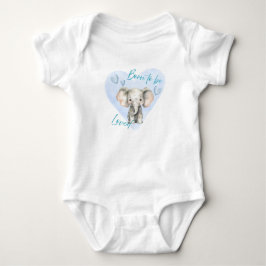 Born to Be Loved – Cute Elephant Baby Bodysuit Baby Strampler