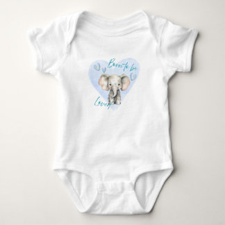 Born to Be Loved – Cute Elephant Baby Bodysuit Strampler