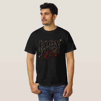 Born to Be Rich – Vintage-Geld-Zitat-Typografie T-Shirt