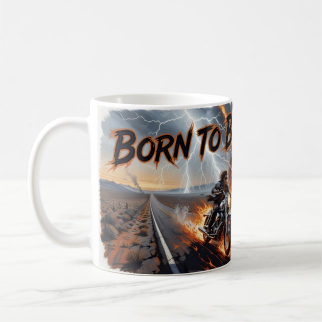 Born to Be Wild Wüsten-Biker-Explosion Tasse (Links)