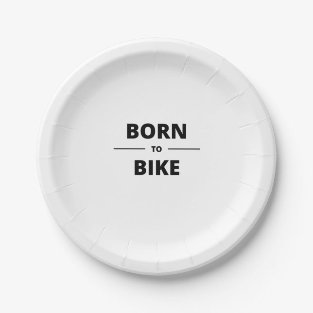 BORN TO BIKE PAPPTELLER (Vorderseite)