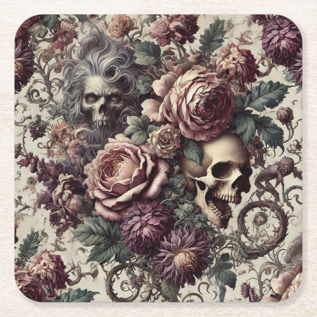 Born to Bloom – Gothic Victorian  Rechteckiger Pappuntersetzer (Vorderseite)