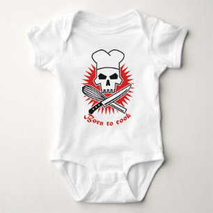 born to cook baby strampler