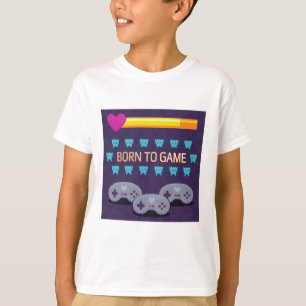 Born to Game - Retro 8-Bit Pixel Art T-Shirt