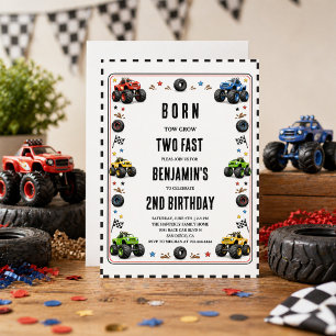 Born to Grow Zwei schnelle Monster Trucks 2. Gebur Einladung