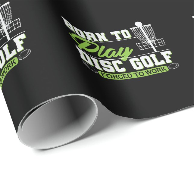 Born to Play Disc Golf Geschenkpapier (Rolleneckpunkt)