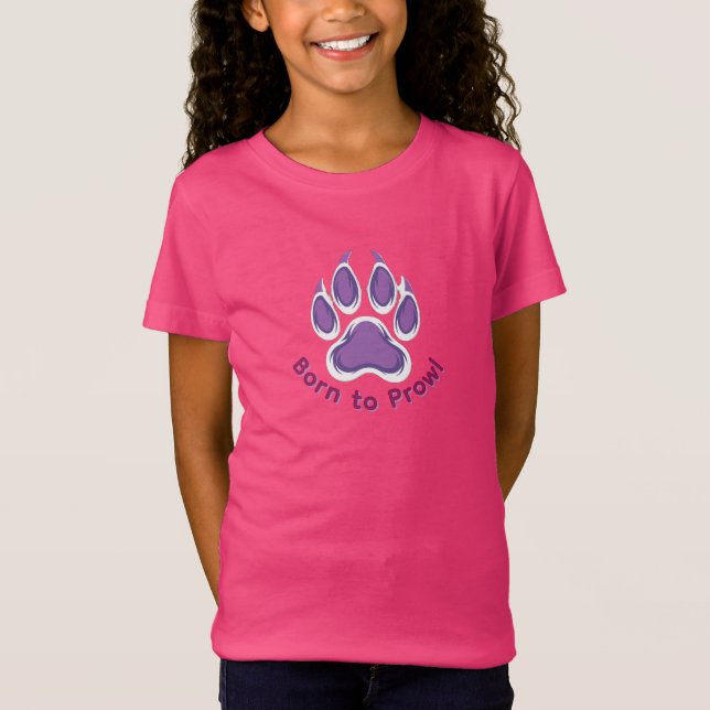 Born to Prowl Raccoon paw  T-Shirt (Vorderseite)