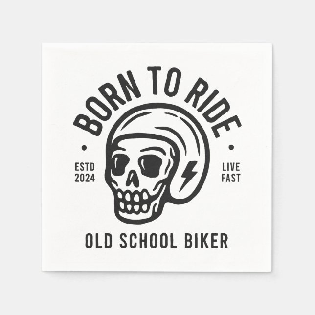 Born to Ride Serviette (Vorderseite)